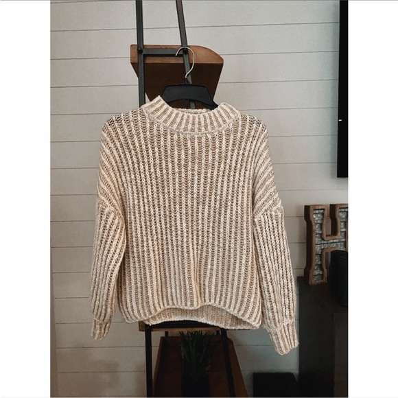 Vici Sweaters - VICI Striped Chunky Knit Pullover Sweater